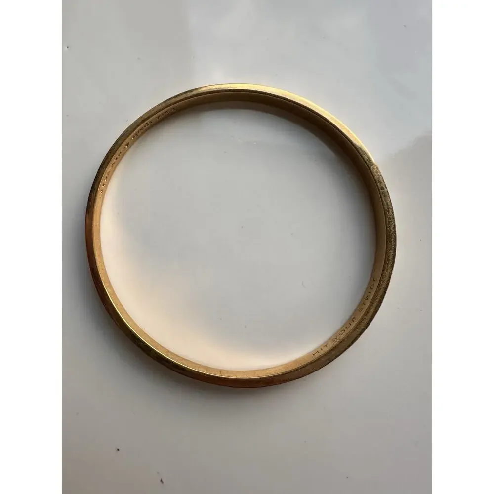 Kate Spade Hit Your Stride Idiom Bangle Gold Tone Yellow White Enamel - Picture 3 of 11